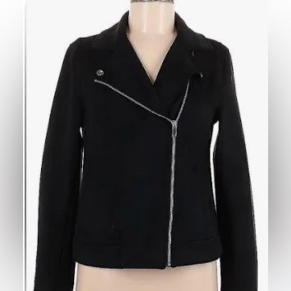 Women's Black faux Suede Zipper Jacket